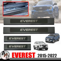 ชายบันได กันรอยชายบันได รุ่น FORD EVEREST (ฟอร์ด เอเวอเลส) SUV ปี 2015-2022 สีดำ + สีโครเมี่ยม  4 ชิ้น