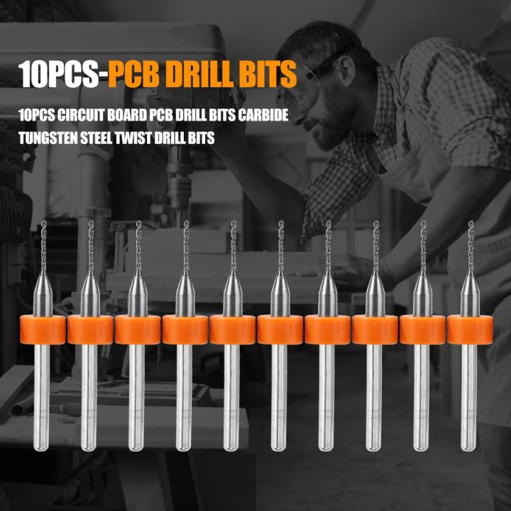 10pcs-แผงวงจร-pcb-ดอกสว่านเหล็กกล้าคาร์บอนทังสเตน-twist-ดอกสว่าน