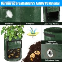 ◑✐☞ 5/7/10gallon Potato Grow Pots Plant Bags Large Home Garden Pot Tomato Vegetable Planter Growing Bags PE Fabric