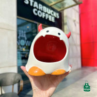 Starbuck 2022ฮาโลวีนสามมิติน่ารักซนผีรูปชามขนมเซรามิกสก์ท็อปชามเก็บขนมขบเคี้ยว