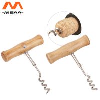 Spiral Red Wine Opener Wooden Handle Can Opener Wine Corkscrew  Beer Cap Removing Manual Wine Bottle Opener Kitchen Accessories Bar Wine Tools