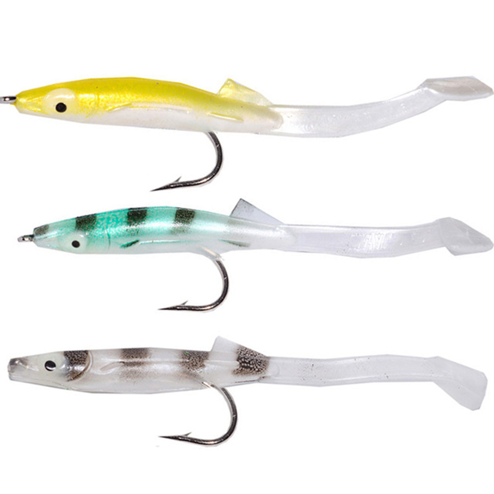 Goture Jig Head Swimbaits Paddle Tail Solid Body 3D Realistic Eyes Saltwater EEL