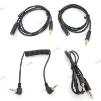 3.5mm female Male to male Female AUX Audio jack plug connector right angle Cable 3 4 Pole 3.5 Stereo Headphone Earphone Speaker YB8TH