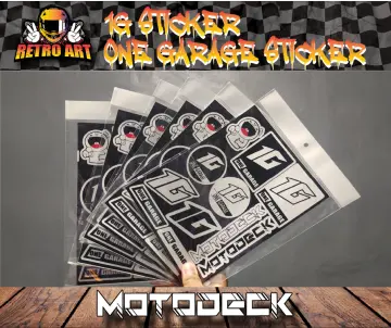 1G One Garage Logo Vinyl Sticker/Decal for  Motorcycle/Car/Bike/PC/Phone/Tablet/Laptop/Tumbler/Mugs