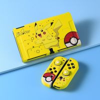 Anime Pokemon Pikachu Nintendo Switch Oled Protective Sleev Split Handle Protective Shell Back Plate Folding Ns Accessories