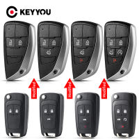 KEYYOU 2345ปุ่มดัดแปลงพลิกพับเปลือกกุญแจรถสำหรับเชฟโรเลตครูซอาวีโอสำหรับ Opel Astra เครื่องราชอิสริยาภรณ์ Mokka Vectra Corsa