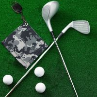 “：】、‘ Double-Sided Golf Ball Cleaning Towel With Carabiner Hook Camouflage Square Golf Ball Club Head Wiping Cloth Cleaner Accessories