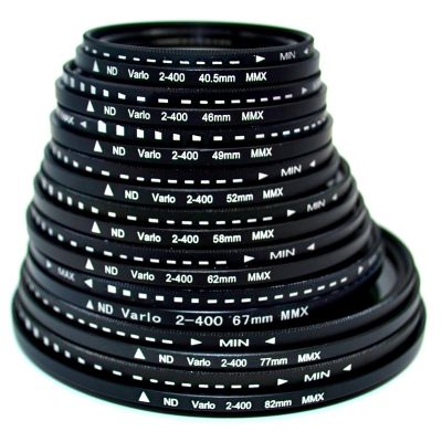 ND2-400 Neutral Density Fader Variable ND Filter Adjustable 37/43/46/49/52/55/58/62/67-105mm for Canon Nikon Sony Pentex Camera