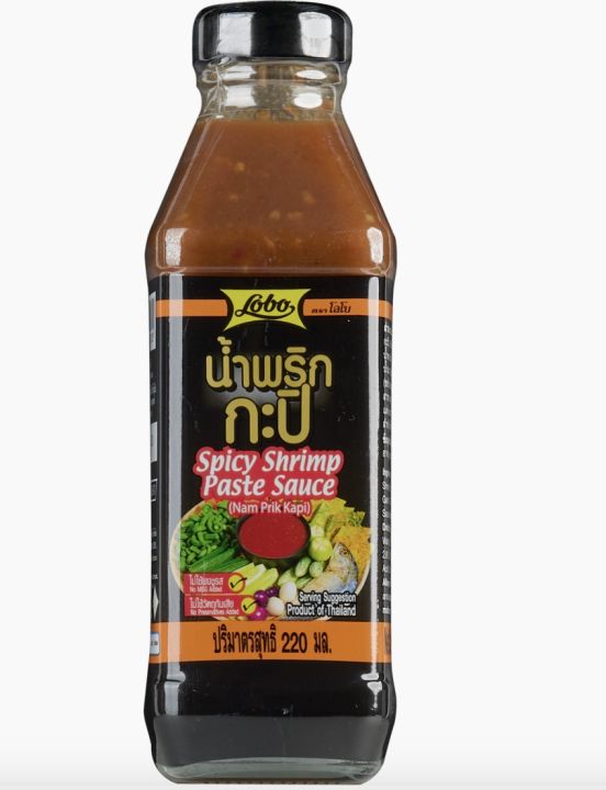 pnrmart-2x220ml-โลโบ-น้ำพริกกะปิ-lobo-spicy-shrimp-paste-sauce-halal-น้ำจิ้ม-น้ำพริกสำเร็จรูป-พร้อมทาน-ฮาลาล-nam-prik-kapi