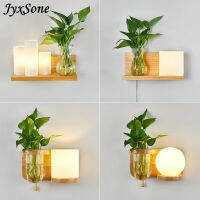 Wall Lamp New Simple and Creative Indoor Interior Wall Light Nordic Wood Art Decorative Living Room Corridor Aisle Balcony Plant