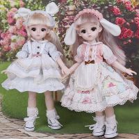 (Popular toys) สาวตุ๊กตาของเล่นโลลิต้าชุด28เซนติเมตรครบชุดด้วยรองเท้า1/6 BJD หลายข้อต่อที่สามารถเคลื่อนย้ายอุปกรณ์ผม