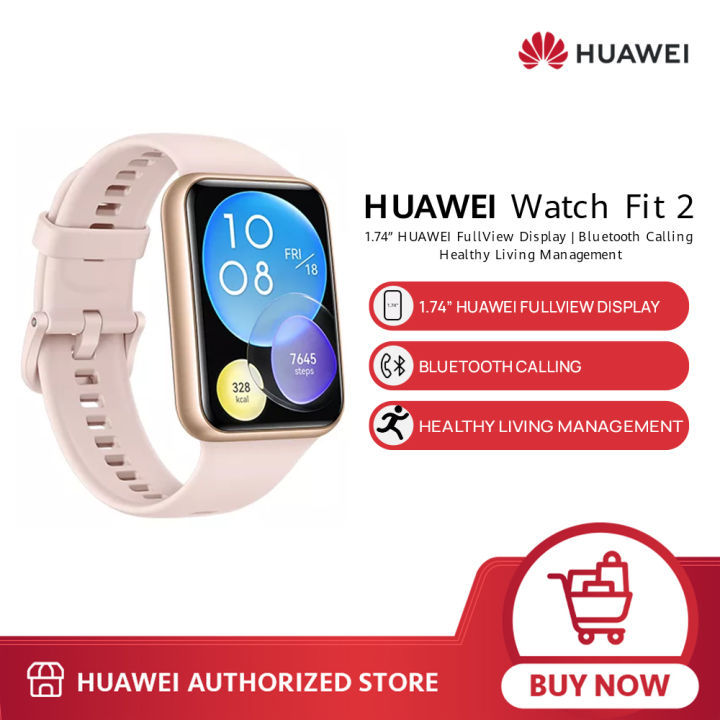 HUAWEI Watch Fit 1.74” HUAWEI FullView Display Bluetooth Calling  Healthy Living Management Lazada PH
