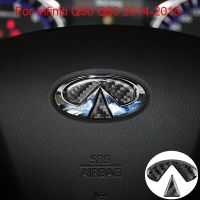 สำหรับ Infiniti Q60 Q50 2014-2019สติกเกอร์ฝาครอบพวงมาลัย1คู่รถคาร์บอนไฟเบอร์ตกแต่งภายในจัดแต่งทรงผมอุปกรณ์2021