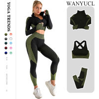 23Pcs Seamless Yoga Set Gym Fitness Clothing Women Yoga Suit Sportswear Female Workout Leggings Top Sport Clothes Training Suit