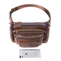 Genuine Leather Travel Waist Pack Fanny Pack Men Leather Belt Waist Bags Phone Pack Small Chest Messenger for Man