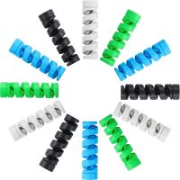 12PCS Cable Protector Holder Organizer Winder Clip Charger Cord Silicone Spiral Cover Flexible Protective Sleeve Wire Mouse Cable Management