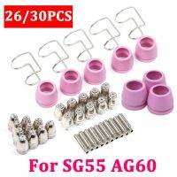 ชุดอุปกรณ์สิ้นเปลืองสำหรับ WSD60 SG55 AG60ปลายถ้วยชีลด์แนวสเปซเซอร์เครื่องตัดพลาสม่าไฟฉายเครื่องเชื่อมส่วนผสมหลากหลาย34PK