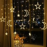 Wishing Ball Led Curtain Garland String Light Eid Mubarak Ramadan Decoration Islam Muslim Party Decoration Eid Al Adha Gift