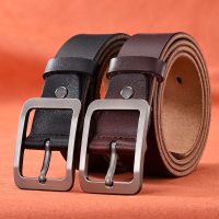 [DWTS]Cow leather belt men male genuine leather strap belts for men buckle fancy vintage jeans cintos masculinos ceinture homme Belts