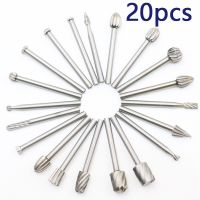 20pcs 3.1mm Shank Rotary Milling Cutter Set Tool Grinding Accessories metal Polishing dremel bits Burr Electric Hss Carbide