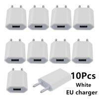 10ชิ้นที่ชาร์จไฟชนิด C ที่ชาร์จ Usb 1A USB สหภาพยุโรปปลั๊กติดผนังอะแดปเตอร์ชาร์จไฟโทรศัพท์สำหรับ14 13เหมาะสำหรับ Samsung เหมาะกับสายเซี่ยวหมี่เอชทีซี