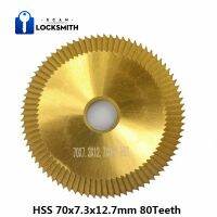 XCAN 1Pc 70X7.3X12.7Mm 80T Double Side Titanium Coated Key Machine Cutter Key Duplicated Machine Part Saw Blade For Copy Keys