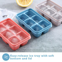 15ตารางซิลิโคนเกรดอาหารถาดน้ำแข็งบ้านฝาปิด DIY Ice Cube แม่พิมพ์สแควร์รูปร่างน้ำแข็งเครื่องทำครีมอุปกรณ์เสริมบาร์ในครัว