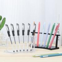 1PC 6/12 Slots Acrylic Pen Holder Display Stand Clear Makeup Brush Rack Organizer Holder Nail Brush Eyebrow Pen Rack Display