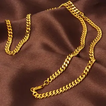 Pure gold necklace on sale mens