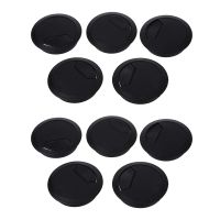 10 Pcs Home Office Desk Table Computer 60mm Cable Cord Grommet Hole Black