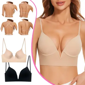 Woman Deep V Bras Small Chest Push Up Sexy Brassiere Seamless No