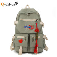 Qyahlybz middle school student boys backpack female casual outdoor travel backpack teenagers girls school bags mochila femenina