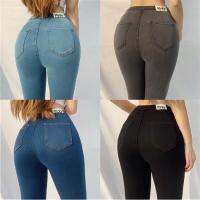 [A Motion]♚✑Celana Jeans Denim ซิปด้านข้างยืดได้แบบผอมสำหรับสตรีขนาด25-32มี5สีฉบับภาษาเกาหลี