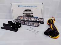 2ชิ้น LEDไฟเดย์ไลท์ 12V 6ดวง DayLight ไฟตัดหมอก แสงสีขาว กันน้ำ 100%