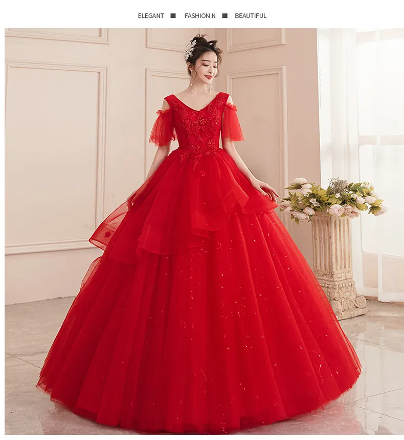 Aggregate More Than 143 Red Ball Gown Wedding Dress Vn 2828