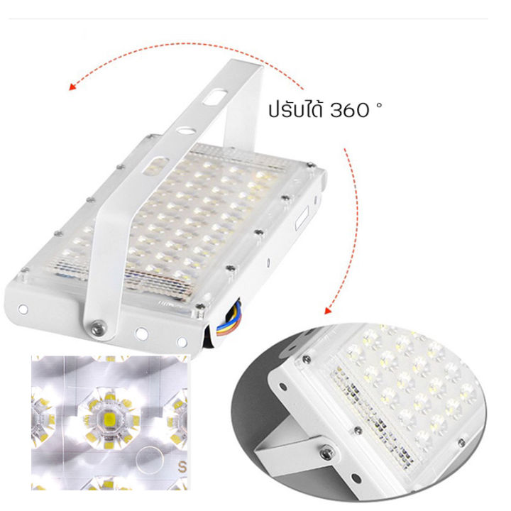 แผงไฟอเนกประสงค์-แสงขาว-ไฟส่องทางสปอร์ตไลท์-50led-spotlightแผงหลอดไฟติดถนน-ไฟนอกอาคารแบบเสียบไฟบ้าน-กันน้ำ-ทนทาน-แสงมาก-ไฟขายของ-ไฟส่องทาง