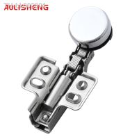 ♘ AOLISHENG Glass Door Hinge 35mm Cup Head Hydraulic Buffer Aluminum Alloy Door Frame Cabinet Door 26mm Mini Hinge