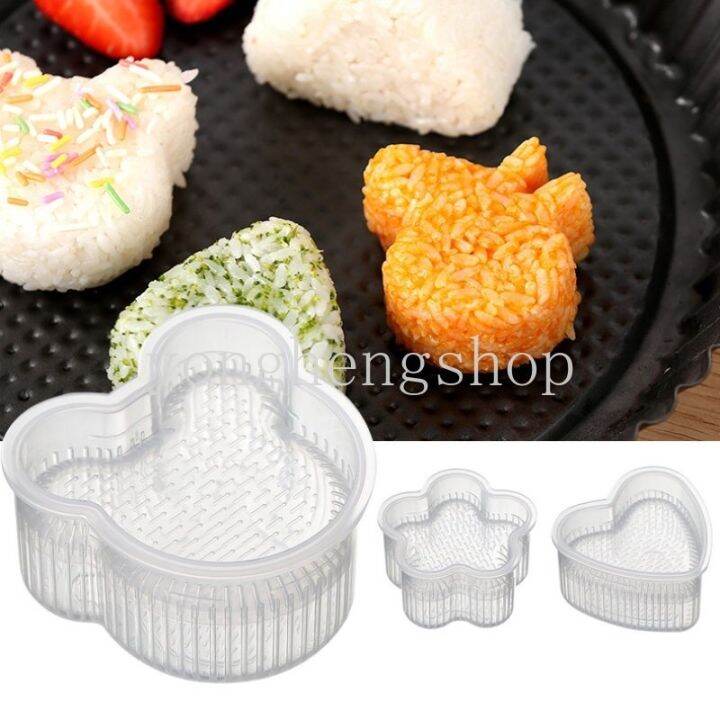 7pcs-set-cartoon-bear-triangle-shaped-japanese-onigiri-sushi-mold-with-spoon-diy-rice-ball-maker-press-mould-kids-bento-making-tool