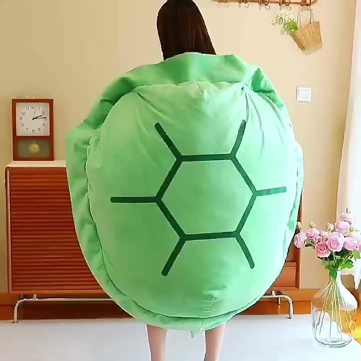 Tiktok Figurine Doll Large Turtle Shell Pillow Can Be Worn Stuffed Doll ...