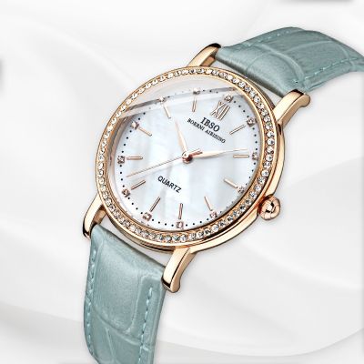 The new 2022 IBSO watch waterproof shell surface fashion set auger girlfriends. gift watches female ♙✗