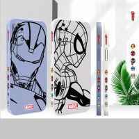 {Taoyitao case} Liquid Silicone For Huawei P60 P50 P40 P30 P20 Mate 50 40 30 20X 20 10 Pro Plus Cover Marvel SpiderMan Iron Man Comic Case Funda