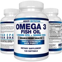 Omega 3 Fish Oil 4,080 mg. High EPA 1200mg + DHA 900mg (120 Soft Gels)