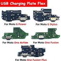 ใหม่ USB Charging Port Connector Dock Board Flex Cable สําหรับ Moto One Vision One Fusion Plus G 5G / G Stylus / G Play พอร์ตชาร์จ