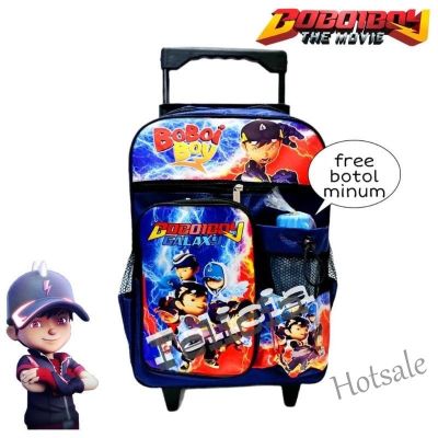 【hot sale】☞✺☏ C16 Boys Character Trolley Backpack/ Kindergarten-SD School Childrens Trolley Bag/ Free Drink Bottle