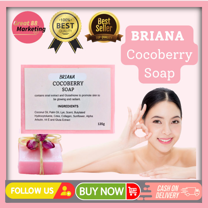 BRIANA Cocoberry Soap 135g whitens skin glowing skin soften