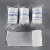 【YF】 Cotton PBT Elastic Bandage Breathable Aid Gauze Wound Dressing Nursing Emergency