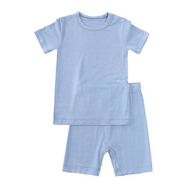 2023-bamboo-fiber-toddler-kids-pajamas-clothes-solid-hight-elasticity-breathable-sleepwear-set-for-9m-7t-boy-girl-loungewear