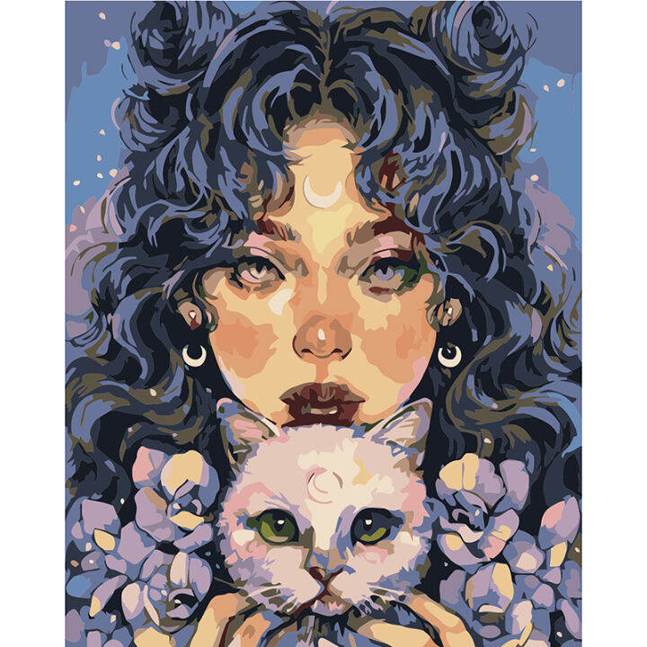 【COD Ready Stock】DIY Paint By Numbers Sweet Sunset Vinci Kit For adult