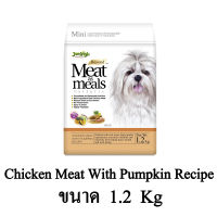 Jerhigh Meat as Meals Chicken With Pumpkin Recipe อาหารสุนัขเม็ดนิ่ม (รสไก่และฟักทอง)เจอร์ไฮ ขนาด 1.2 KG.