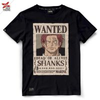 เสื้อยืดวันพีช One Piece-1382-BK : Wanted SHANKS